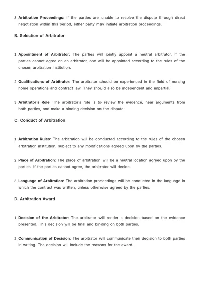 Free Nursing Home Payment Contract Template to Edit Online