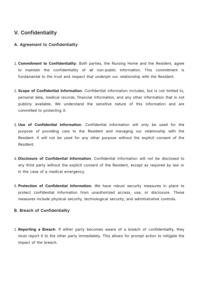 Free Nursing Home Payment Contract Template to Edit Online