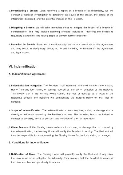 Free Nursing Home Payment Contract Template to Edit Online