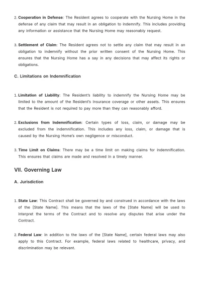 Free Nursing Home Payment Contract Template to Edit Online