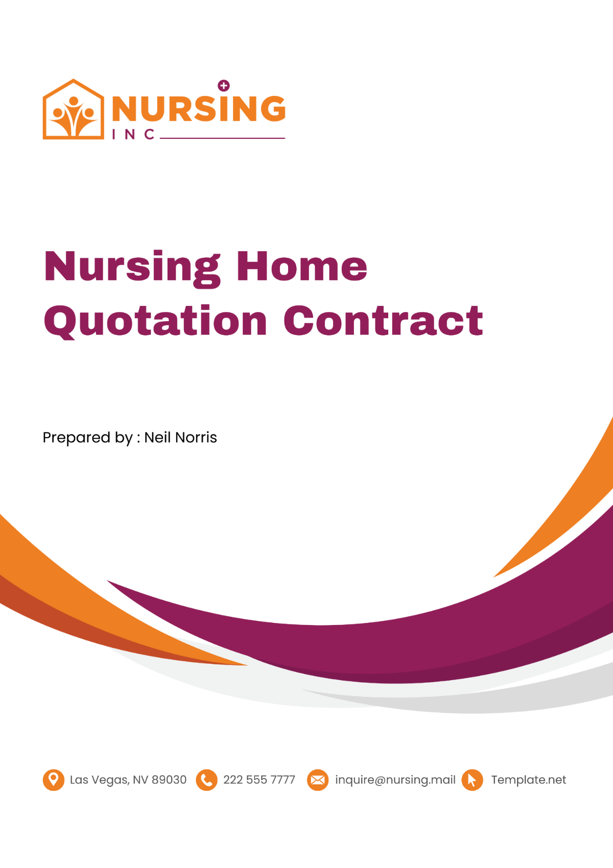 Nursing Home Quotation Contract Template