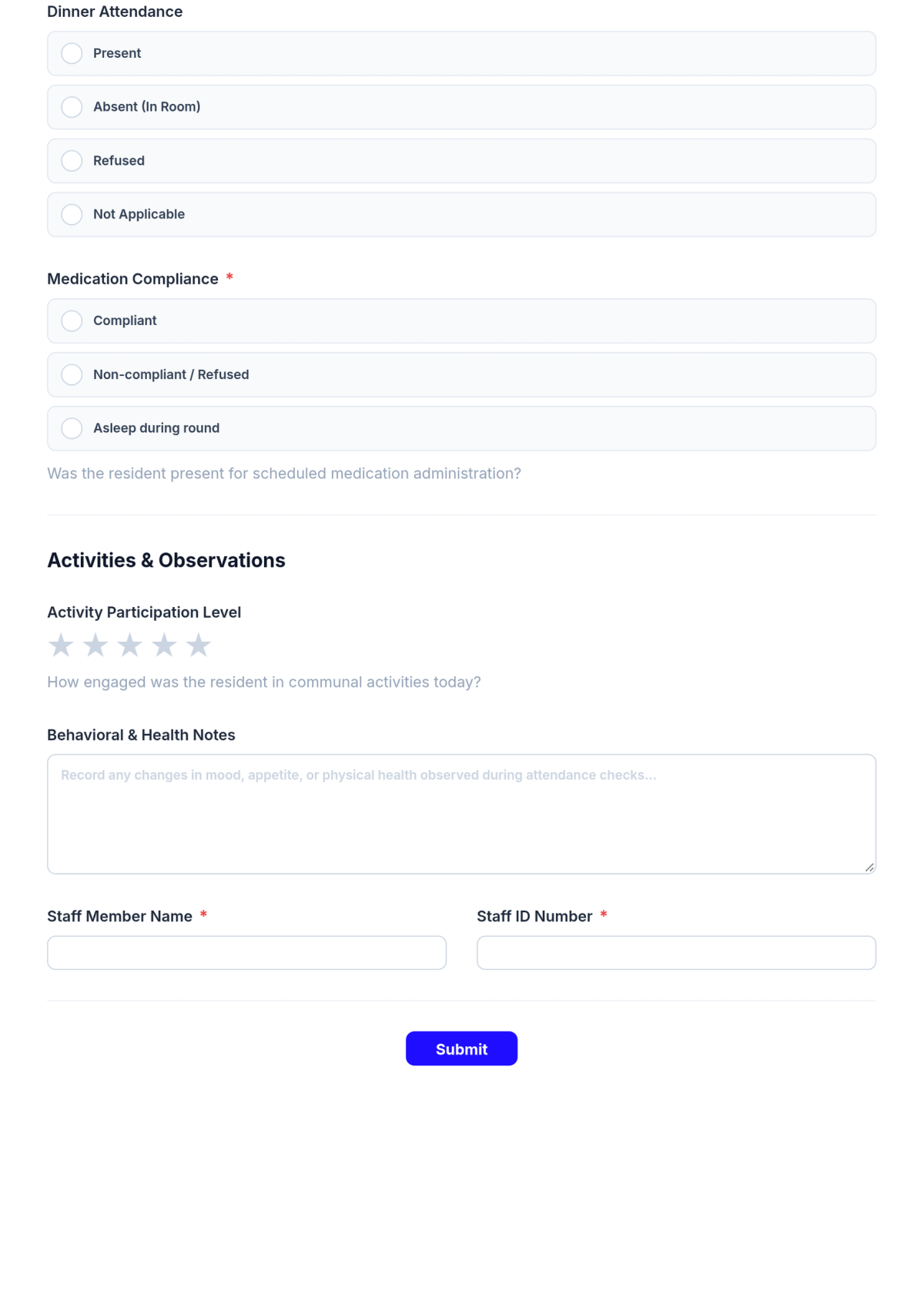 Free Nursing Home Attendance Checklist Template & AI Maker Free Nursing Home Attendance Checklist Template & AI Maker
