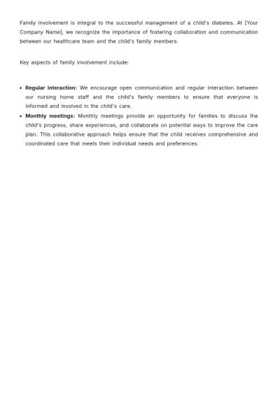 Free Nursing Home Care Plan of Child With Diabetes Template to Edit Online