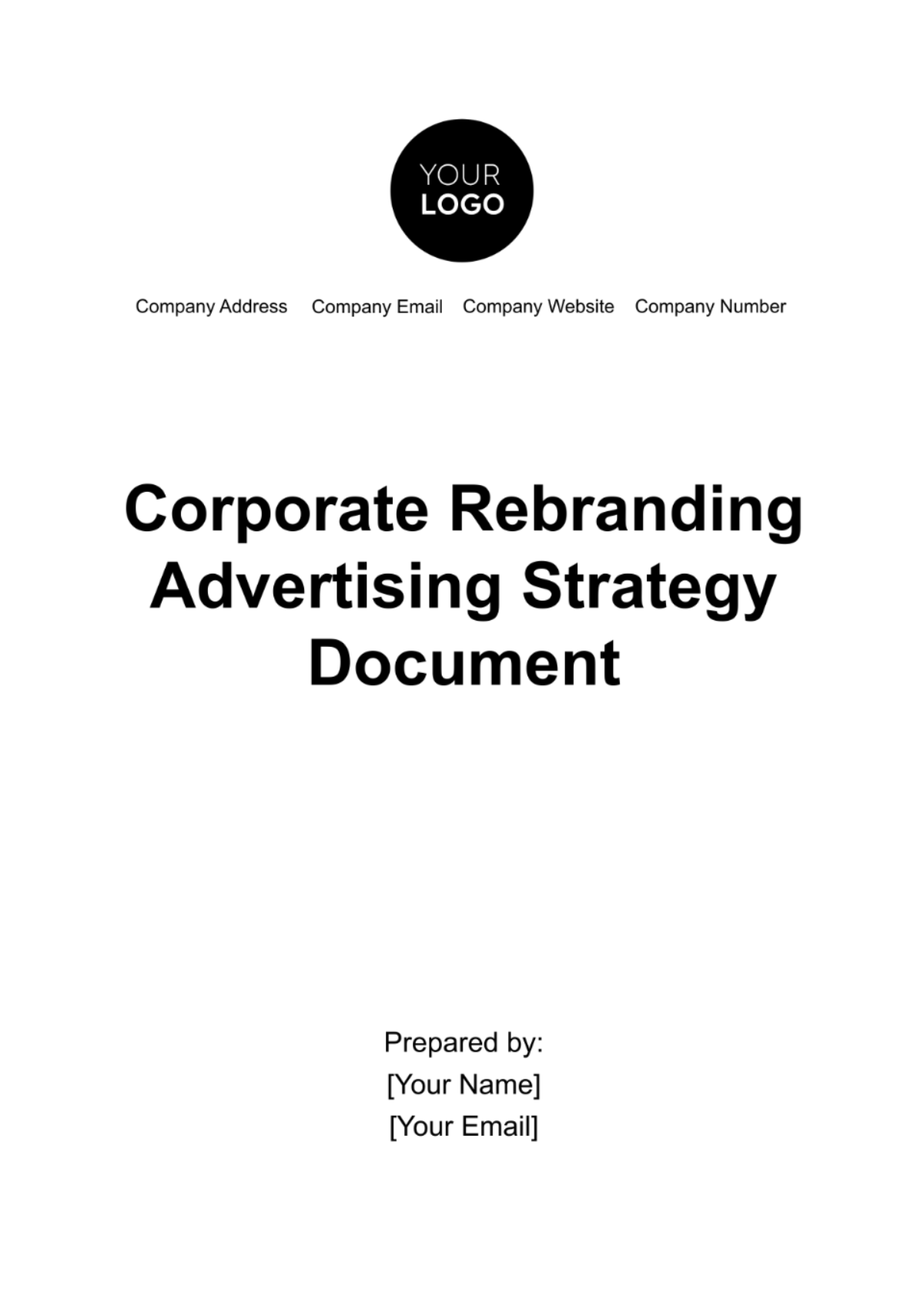 Free Corporate Rebranding Advertising Strategy Document Template
