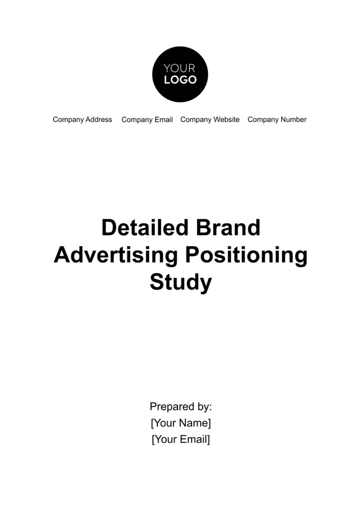 Detailed Brand Advertising Positioning Study Template - Edit Online & Download