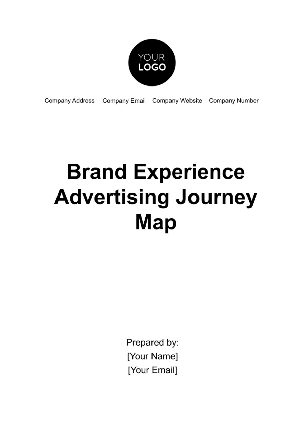 Brand Experience Advertising Journey Map Template