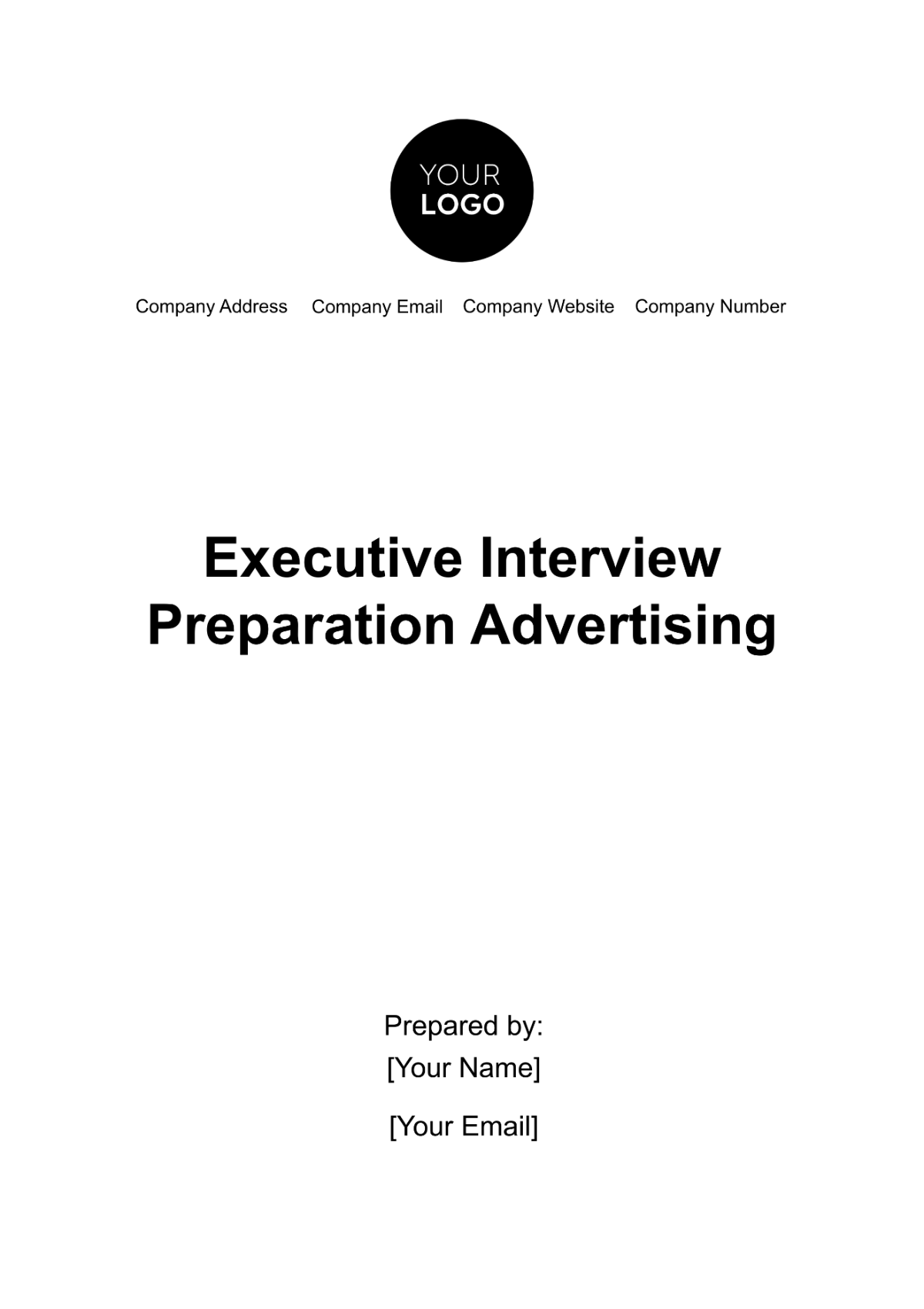 Free Executive Interview Preparation Advertising Document Template