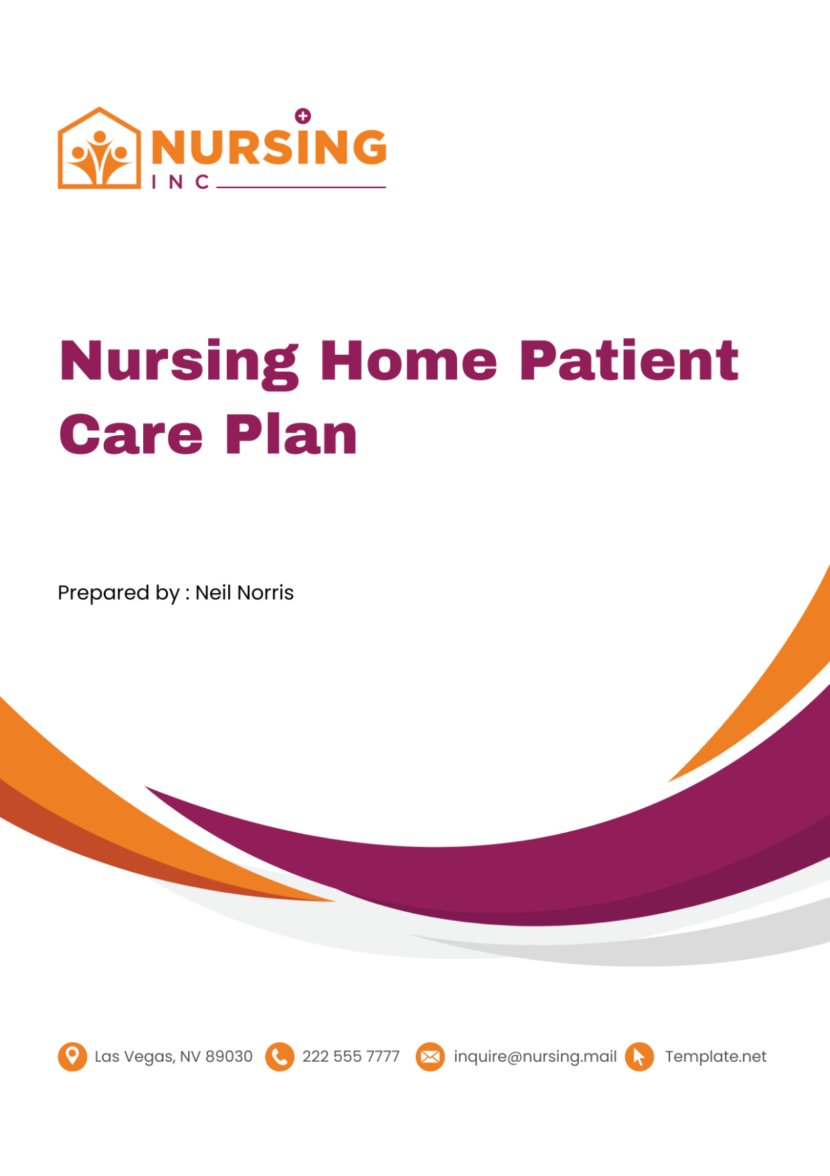 Nursing Home Patient Care Plan Template