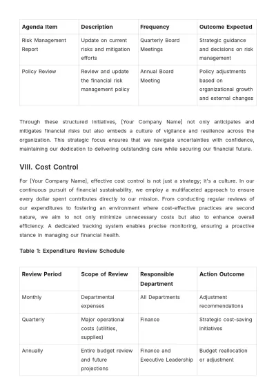 Free Nursing Home Financial Plan Template to Edit Online