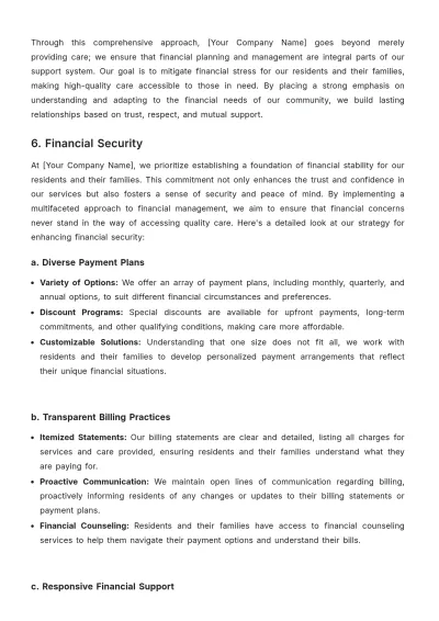 Free Nursing Home Payment Plan Template to Edit Online