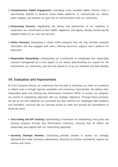 Free Nursing Home Strategic Plan Template to Edit Online