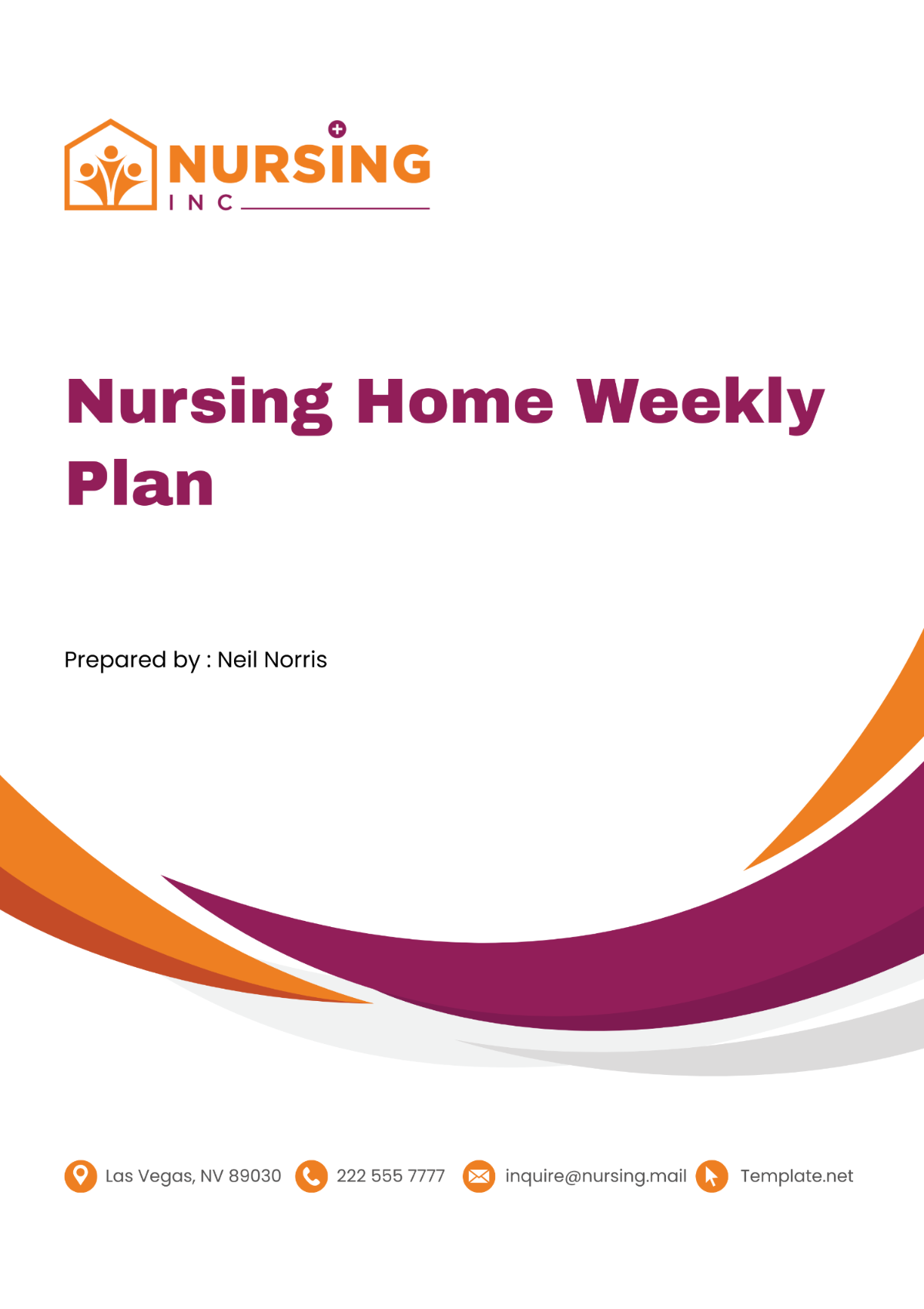 Nursing Home Weekly Plan Template - Edit Online & Download