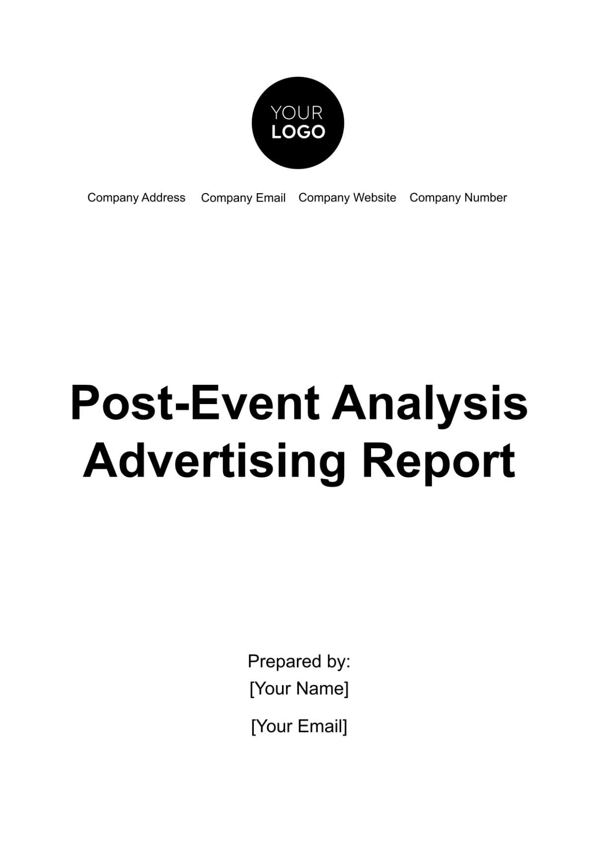 Post-Event Analysis Advertising Report Template
