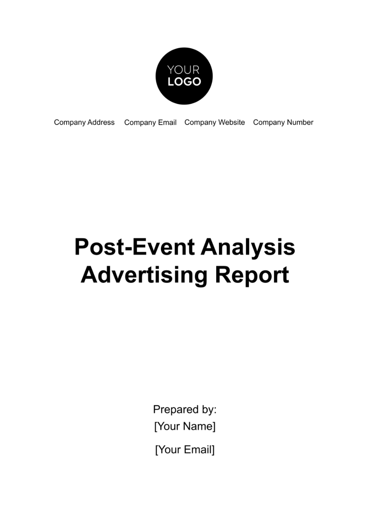 Post-Event Analysis Advertising Report Template - Edit Online & Download