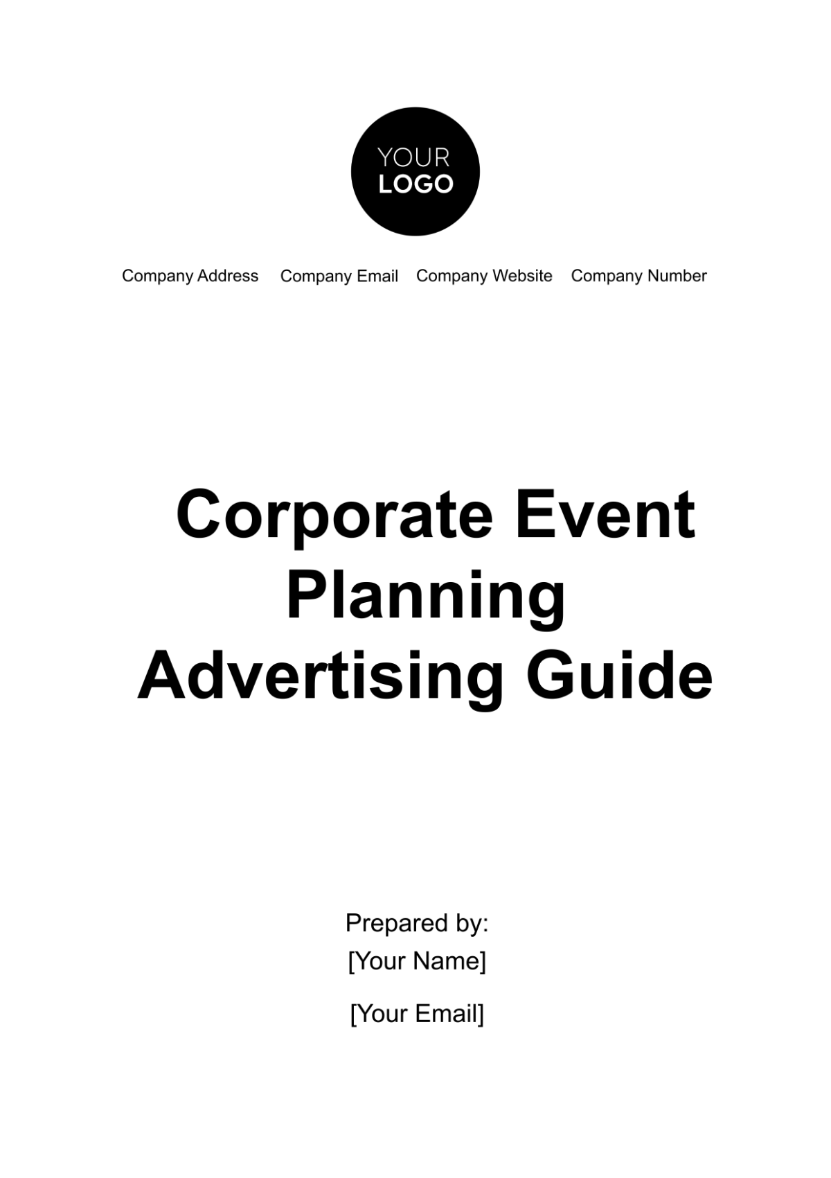 Free Corporate Event Planning Advertising Guide Template
