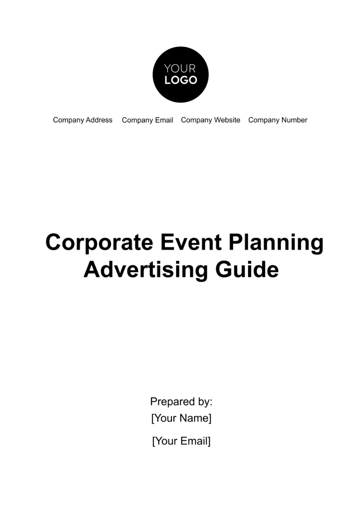 Corporate Event Planning Advertising Guide Template - Edit Online & Download