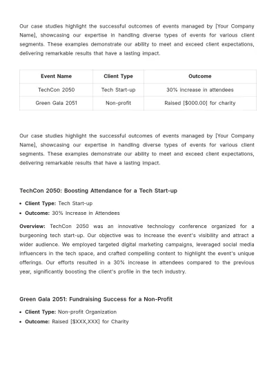Free Corporate Event Planning Advertising Guide Template to Edit Online