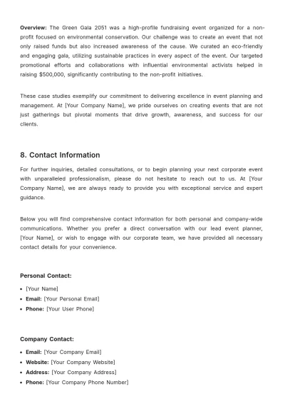 Free Corporate Event Planning Advertising Guide Template to Edit Online