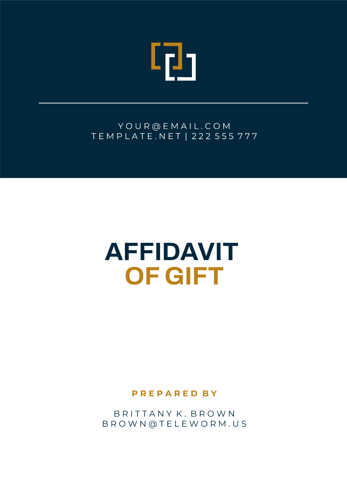 District of Columbia Affidavit of Gift Template - Edit Online & Download