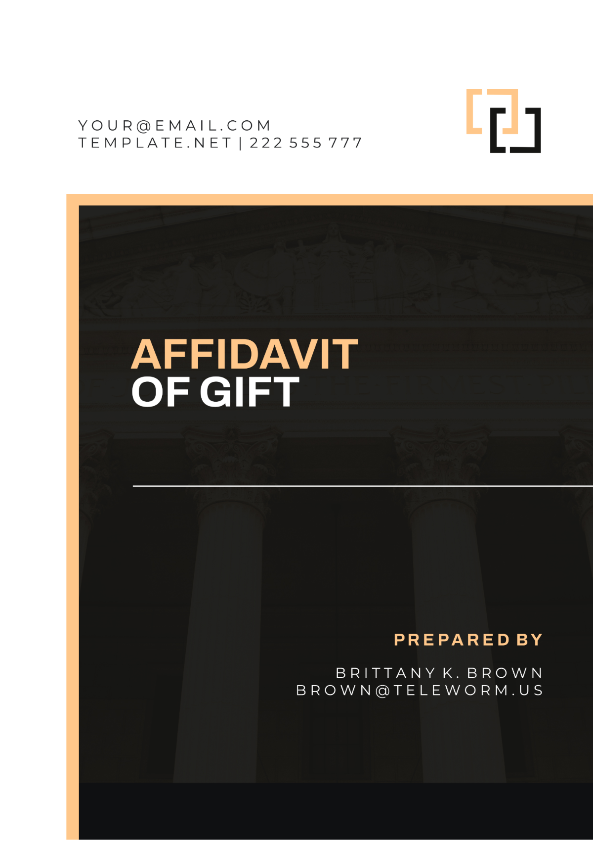 Delaware Affidavit of Gift Template
