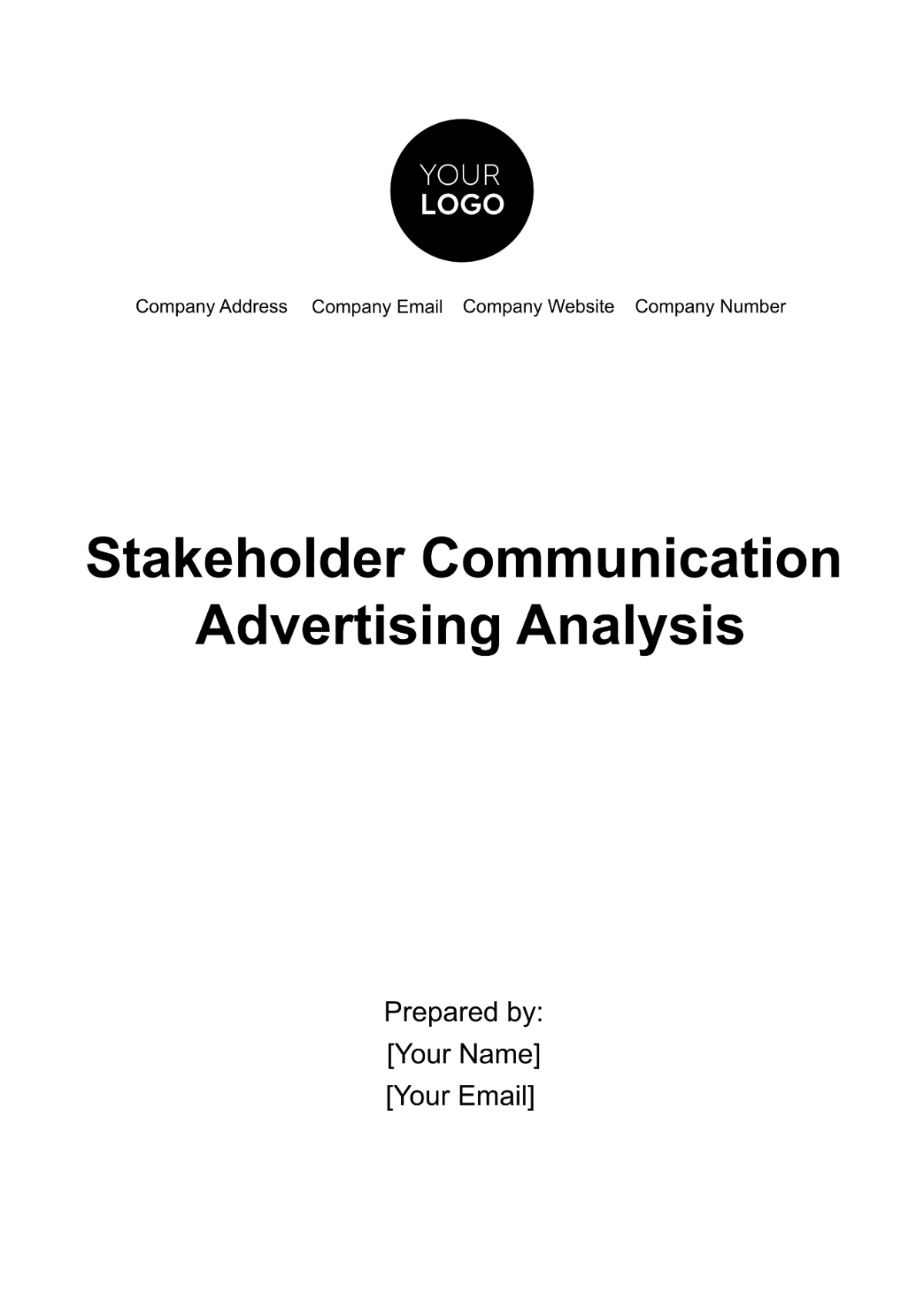 Stakeholder Communication Advertising Analysis Template