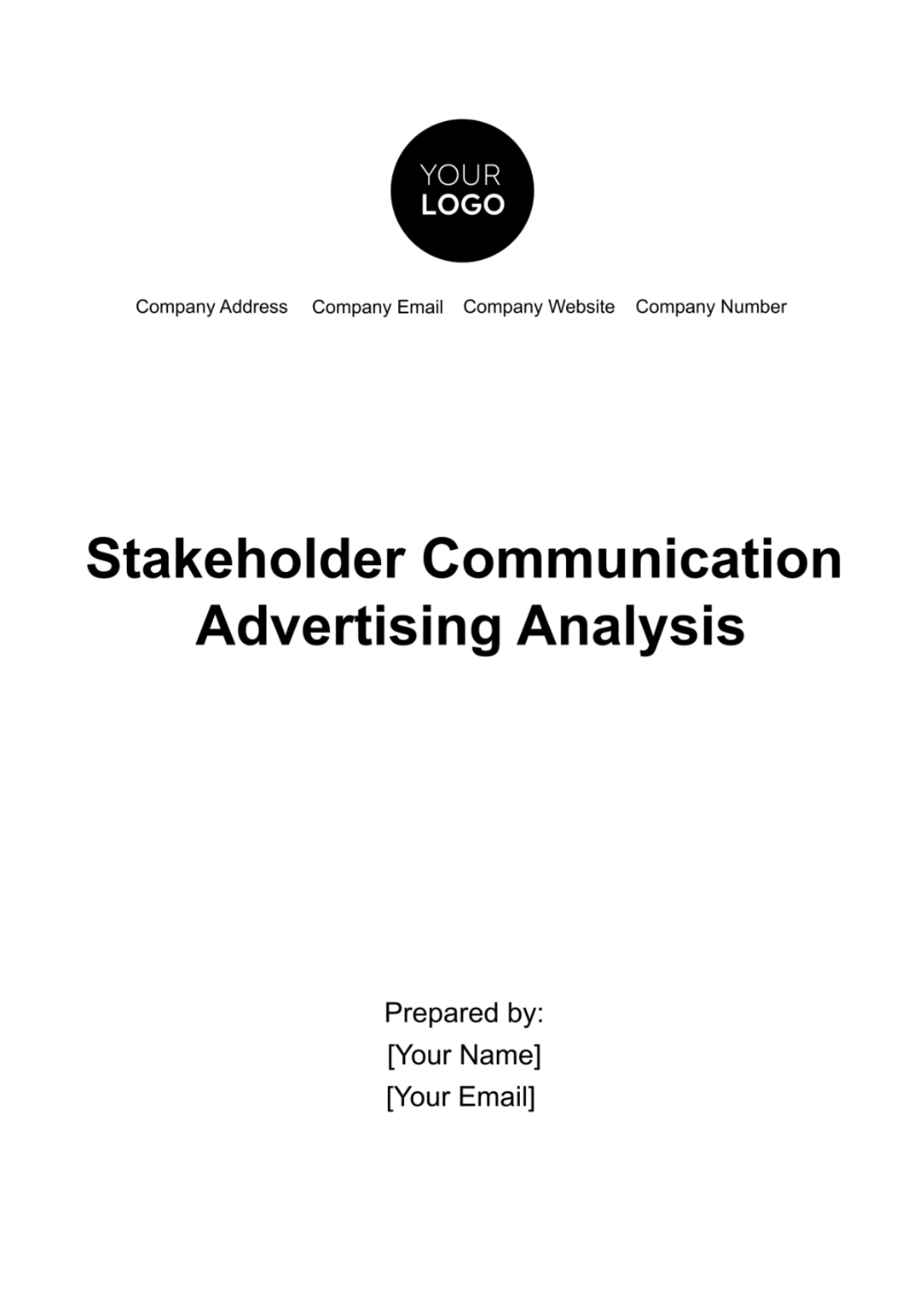 Stakeholder Communication Advertising Analysis Template - Edit Online & Download