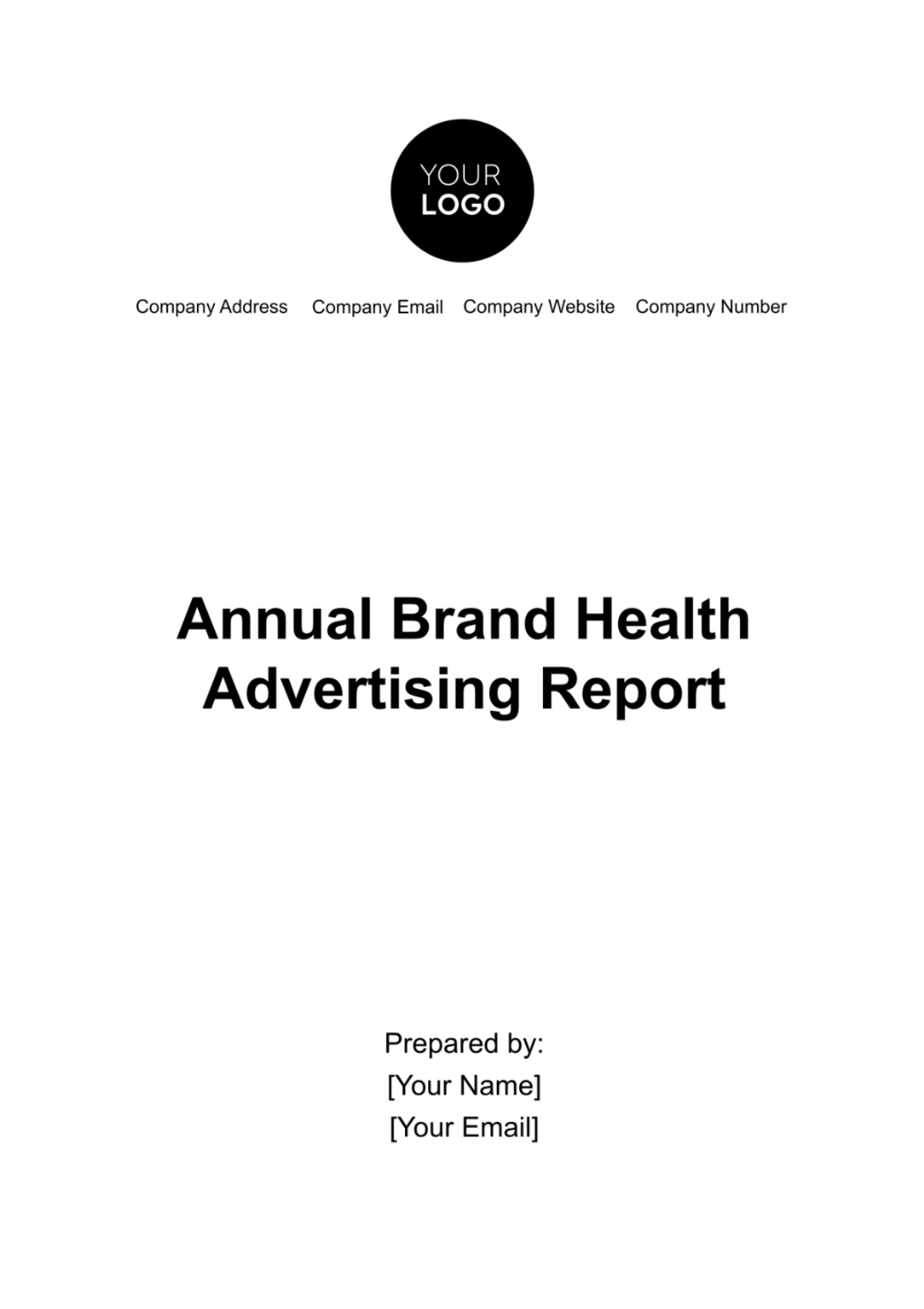 Annual Brand Health Advertising Report Template - Edit Online & Download