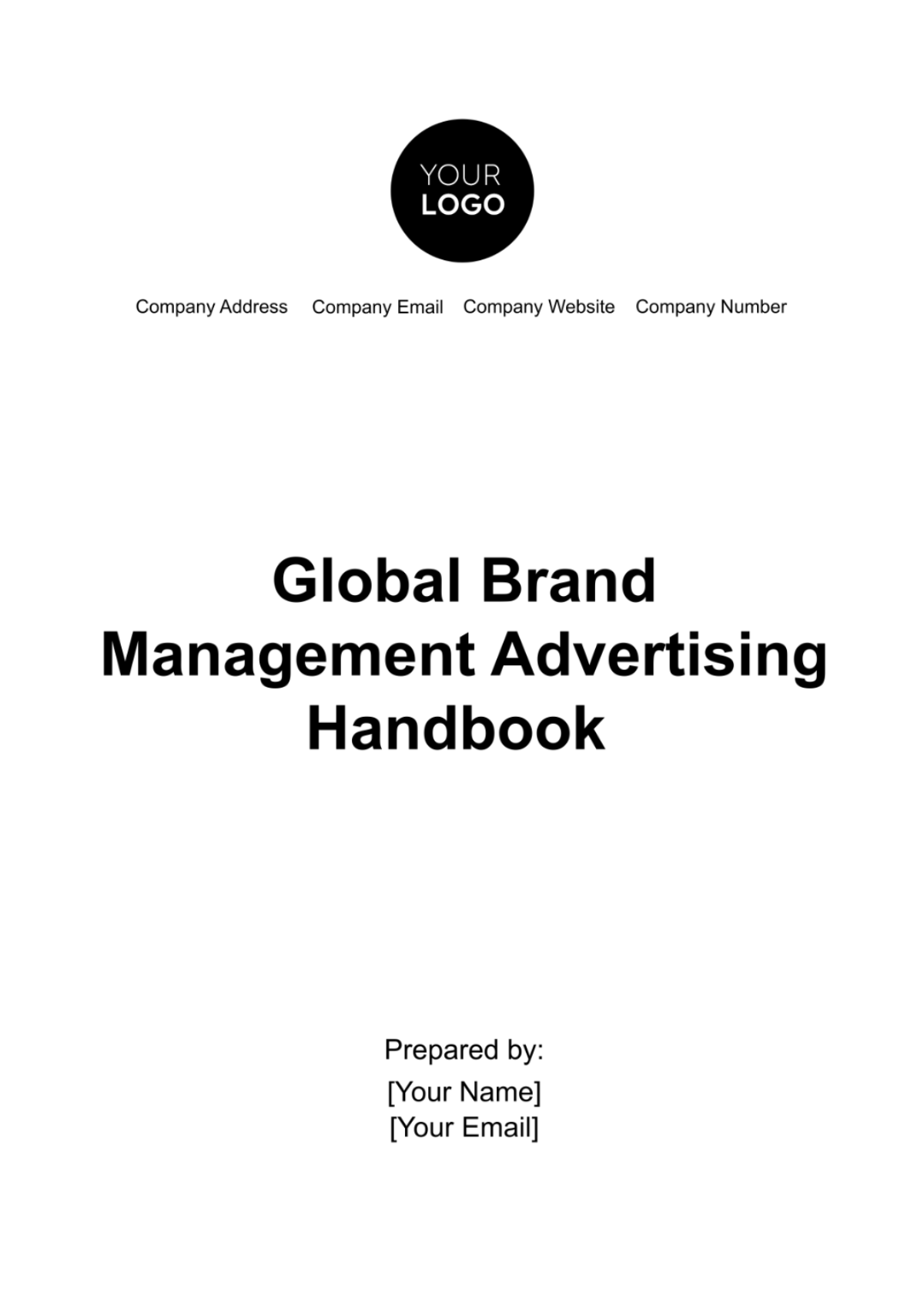 Global Brand Management Advertising Handbook Template - Edit Online & Download