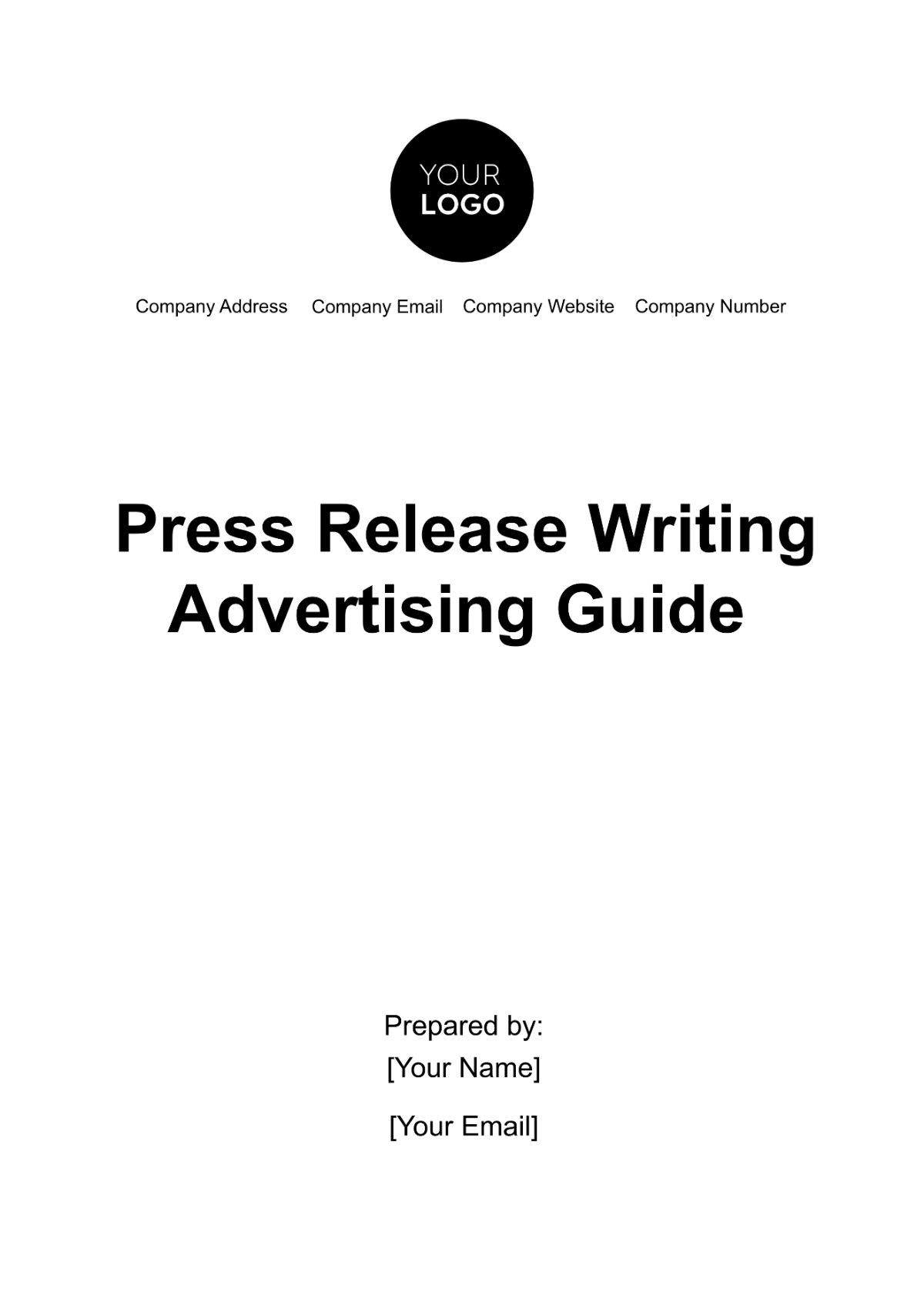 Press Release Writing Advertising Guide Template