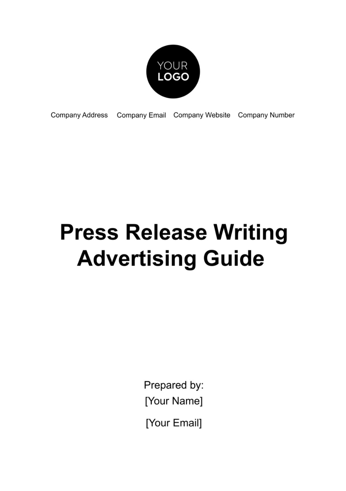 Free Press Release Writing Advertising Guide Template - Edit Online ...