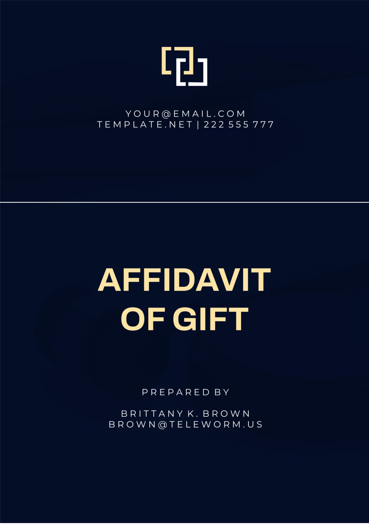 Kansas Affidavit of Gift Template