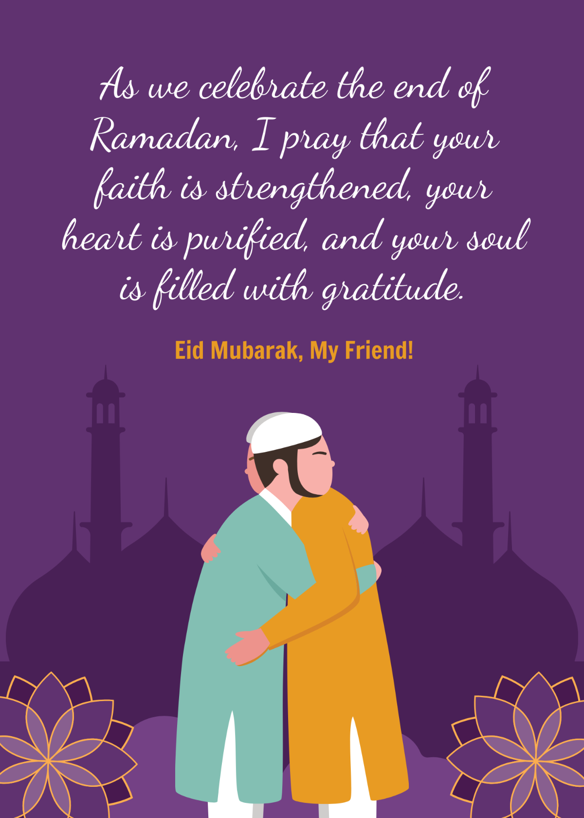 Eid al Fitr Message To Friends Template
