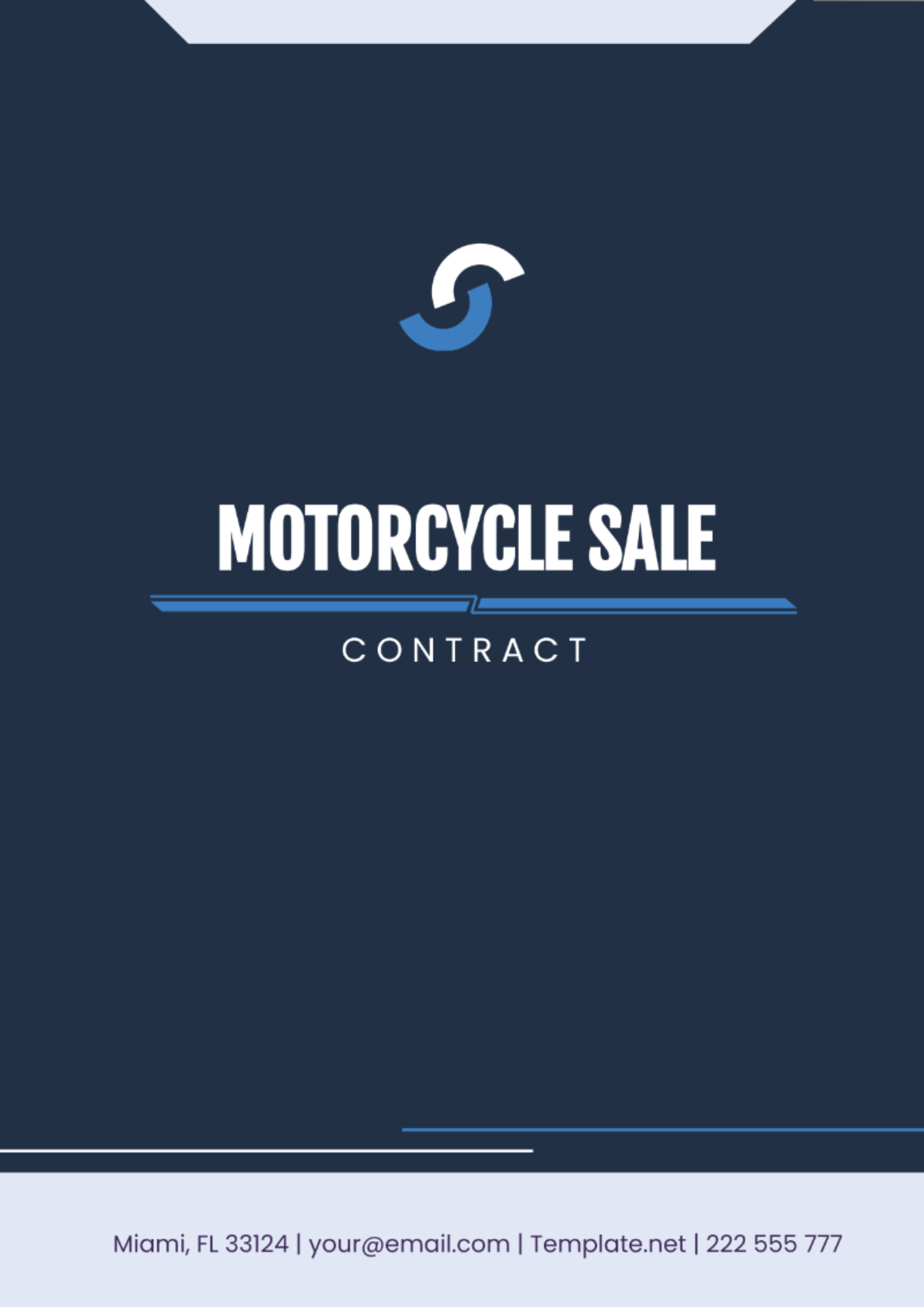 Motorcycle Sale Contract Template - Edit Online & Download