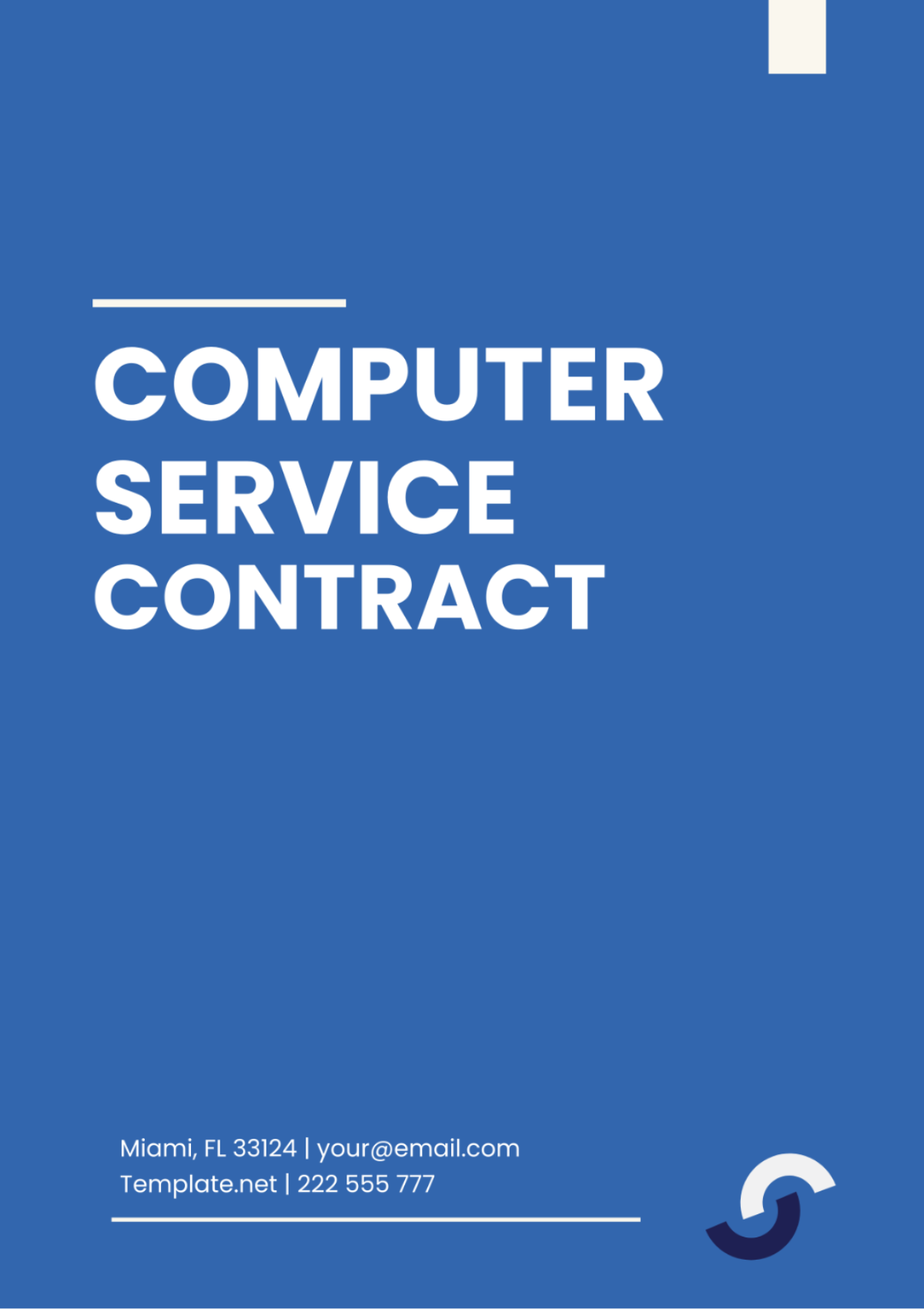 Computer Service Contract Template - Edit Online & Download