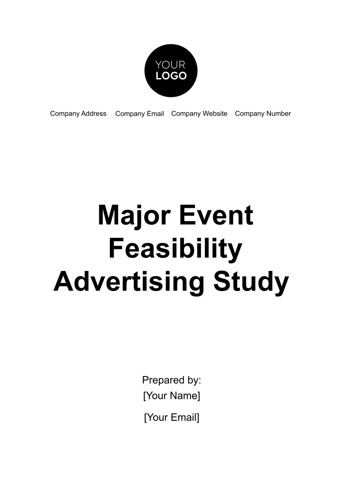 Free Major Event Feasibility Advertising Study Template