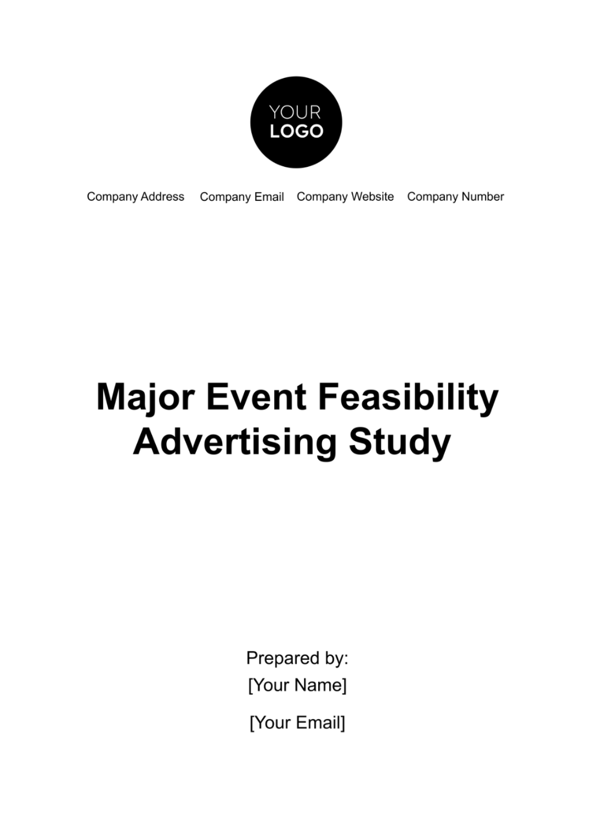 Major Event Feasibility Advertising Study Template - Edit Online & Download