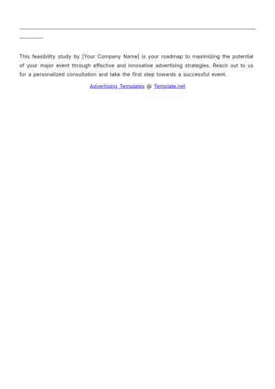 Free Major Event Feasibility Advertising Study Template to Edit Online