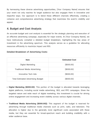 Free Major Event Feasibility Advertising Study Template to Edit Online