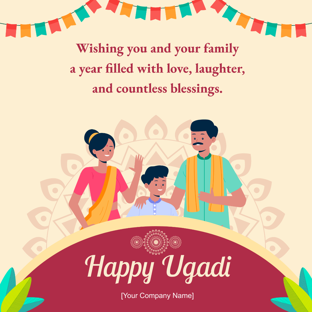 Happy Ugadi Facebook Post