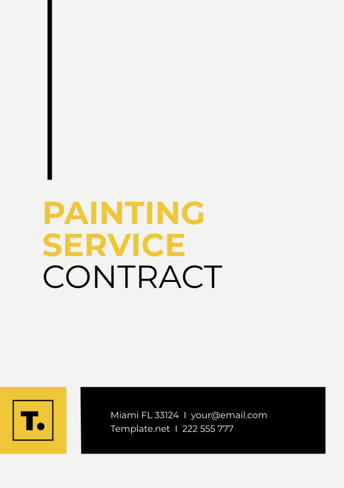 Painting service contract Template - Edit Online & Download