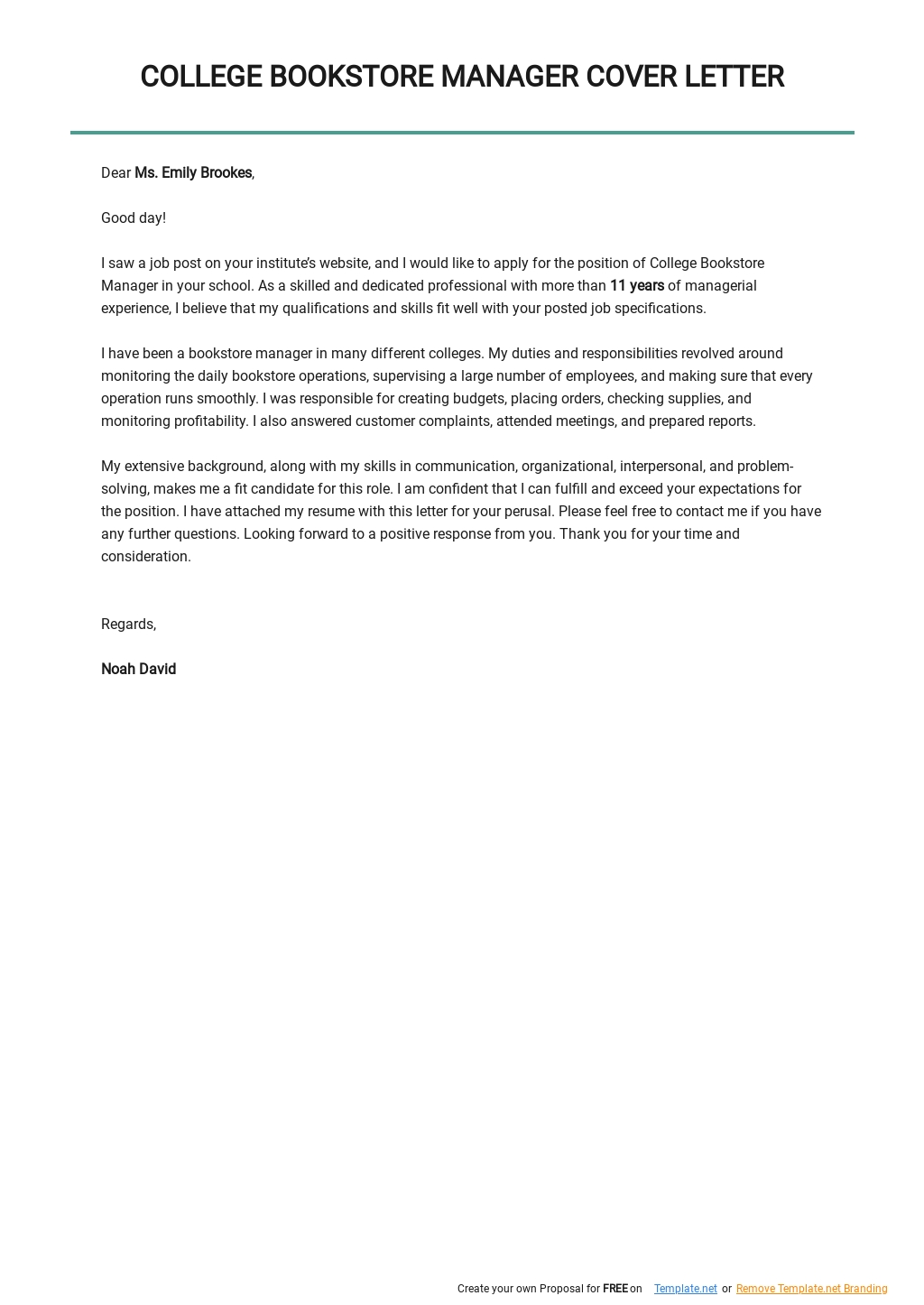 College Bookstore Manager Cover Letter Template.jpe