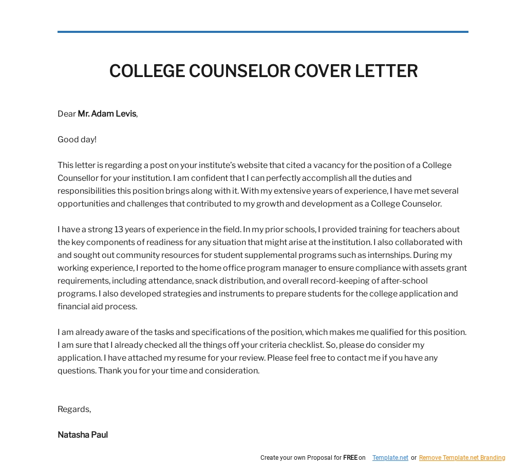 Free College Counselor Cover Letter Template.jpe