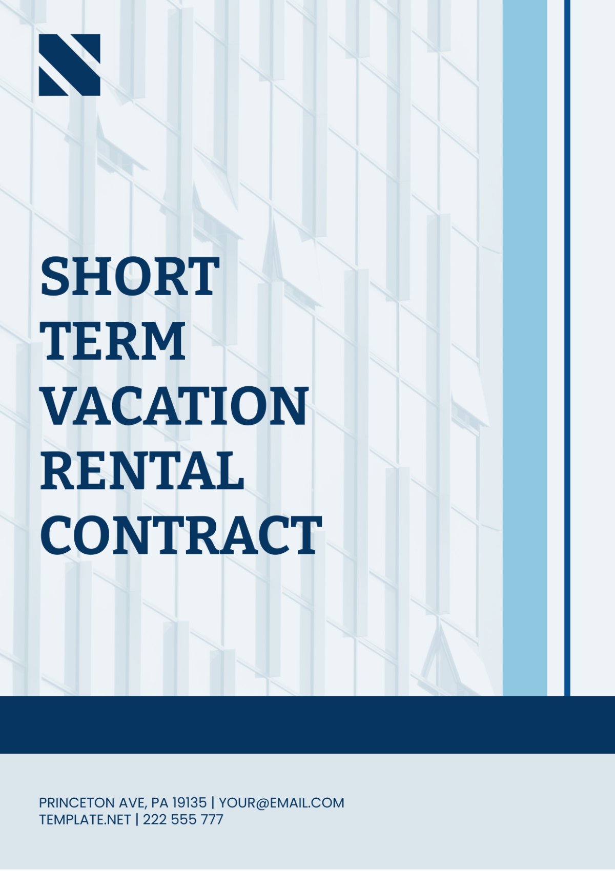 Short term Vacation Rental Contract Template - Edit Online & Download