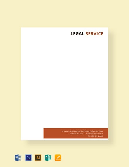 FREE Legal Services Letterhead Template - Word (DOC) | PSD ...