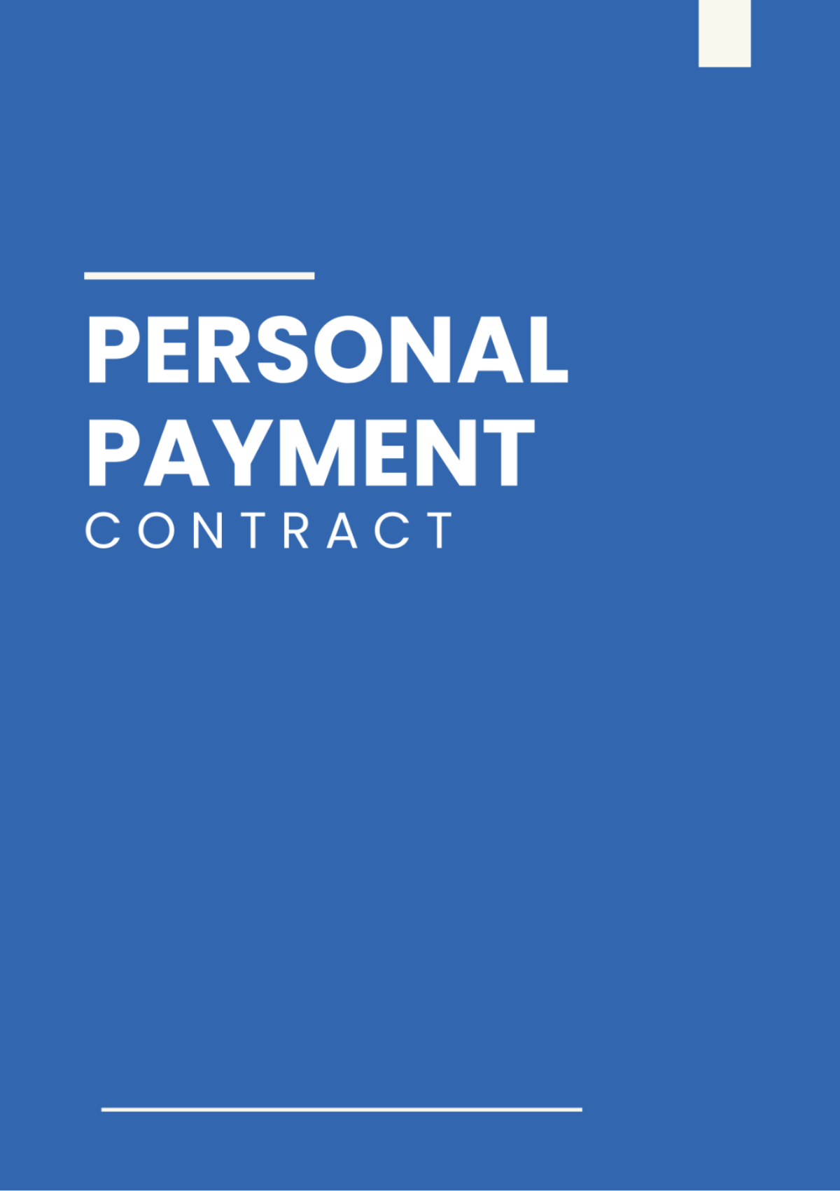 Free Personal Payment Contract Template