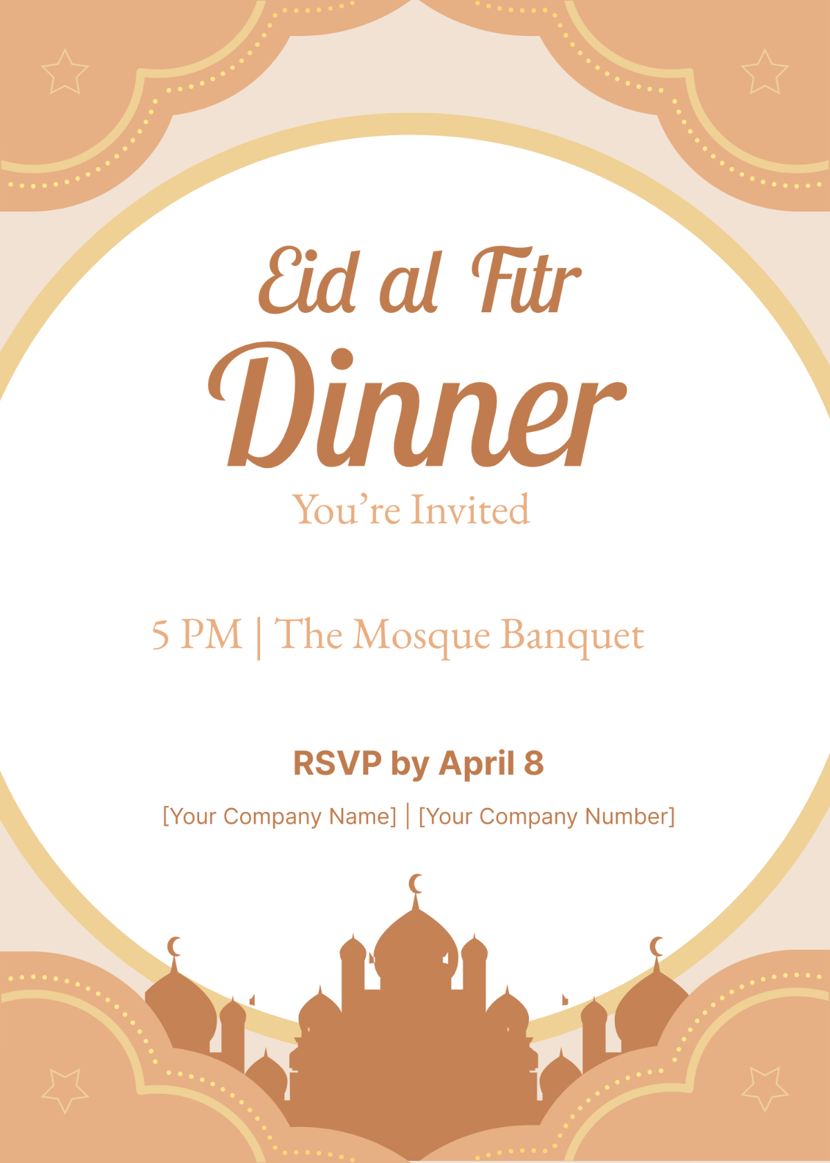 Eid al Fitr Dinner Invitation Template