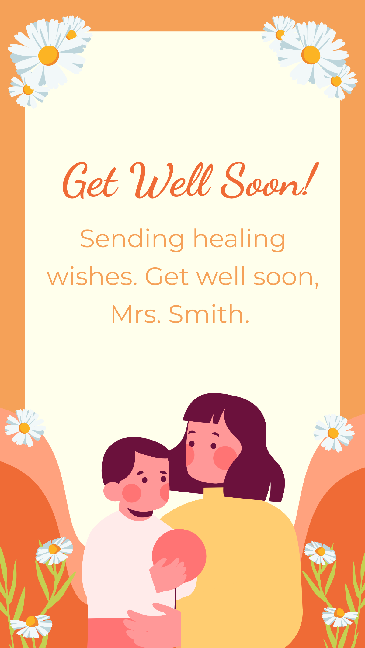 Get Well Soon For Friends Mom Template