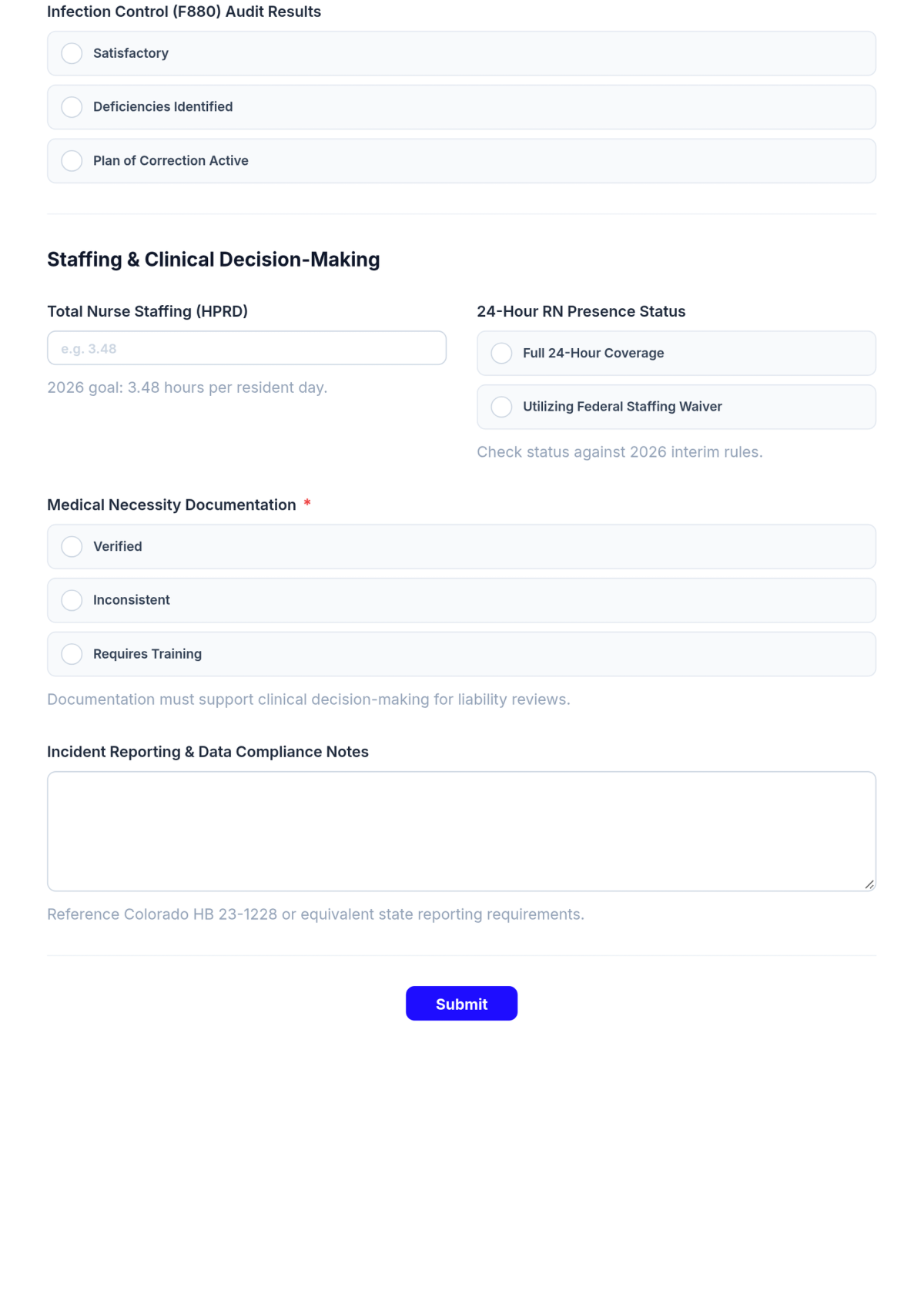 Free Nursing Home Risk Management Checklist Template & AI Maker