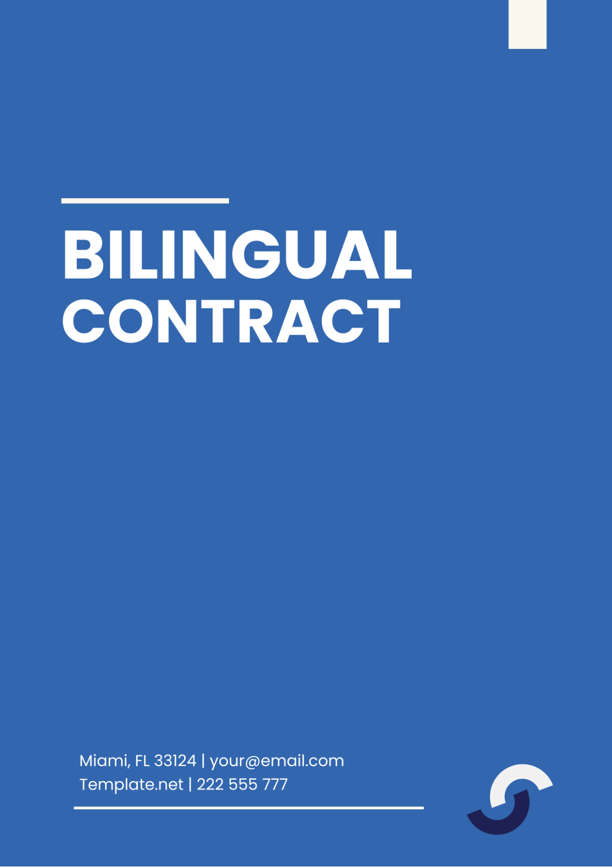 Bilingual Contract Template - Edit Online & Download