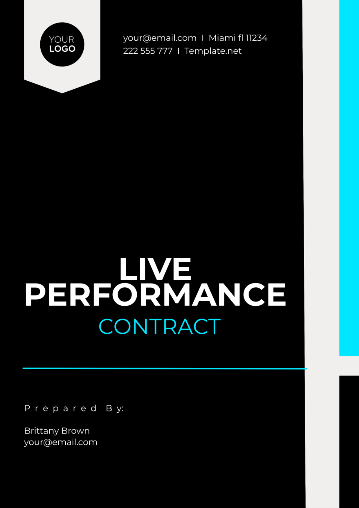 Live Performance Contract Template - Edit Online & Download